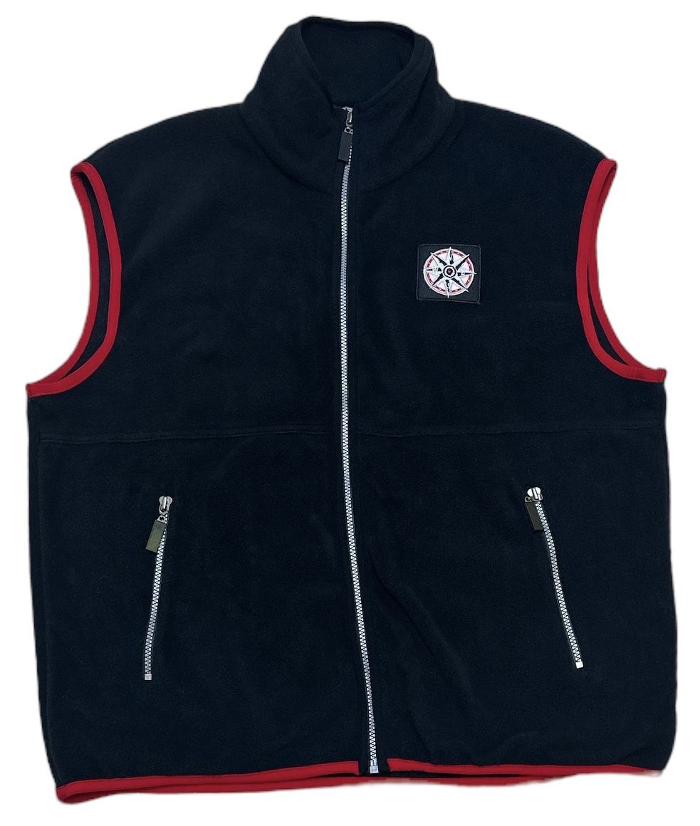 Vintage Marlboro Unlimited Gear Fleece Vest Men’s XL Black Red Sleeveless 1990s