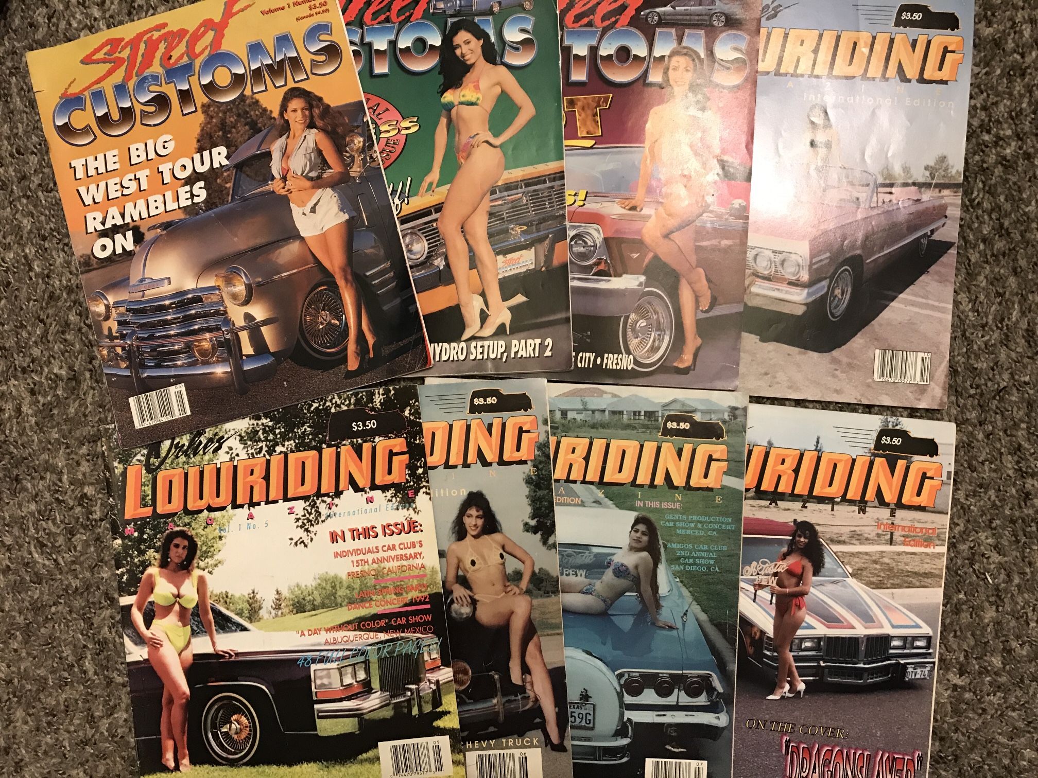Lowrider Magazine, Orlies Lowriding Magazine, Street Customs Magazine And Streetlow Magazine
