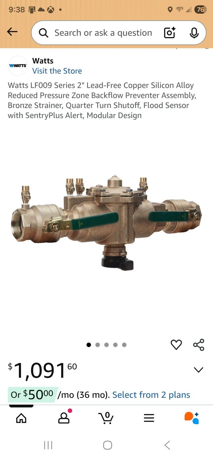 Watts Backflow 2inch