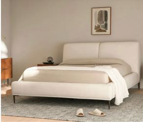 Article - Linen Queen Upholstered Bed (Abisko)