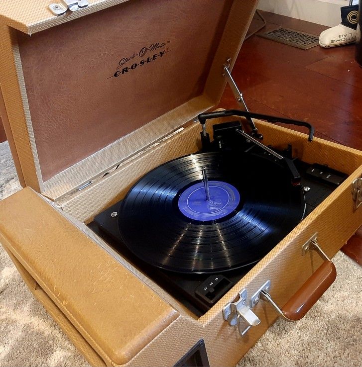 Crosley Stack-O-Matic Vinyl Suitcase Record Player Model CR89 Tested Working