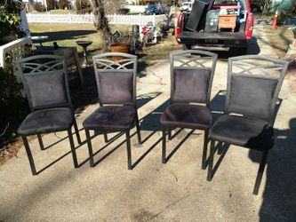 4 heavy duty metal chairs