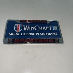 Tampa Spartans Metal Chrome License Plate Frame MLB 6x12