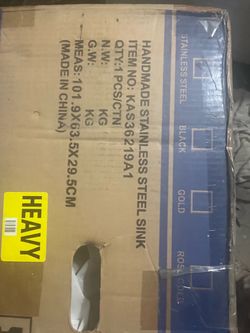 NEW In Box Kichae 36" Handmade Stainless Steel Kitchen Sink
