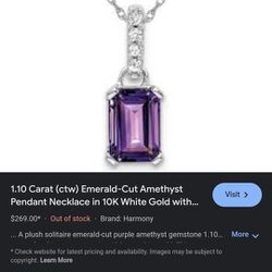Amethyst Diamond Necklace 