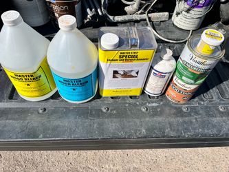 Wood Finishing Supply Lot – Bleach, Stain, Master strip .