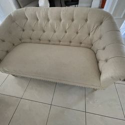 BEIGE UPHOLSTERY LOVE SEAT PICK UP TODAY