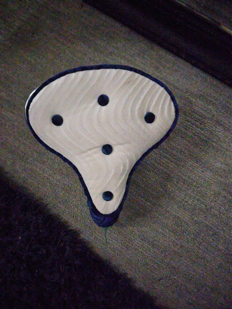 Bike Lowrider Velour Seat Blue White