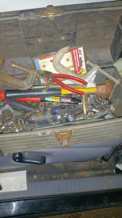 Tool box full of sockets/misc