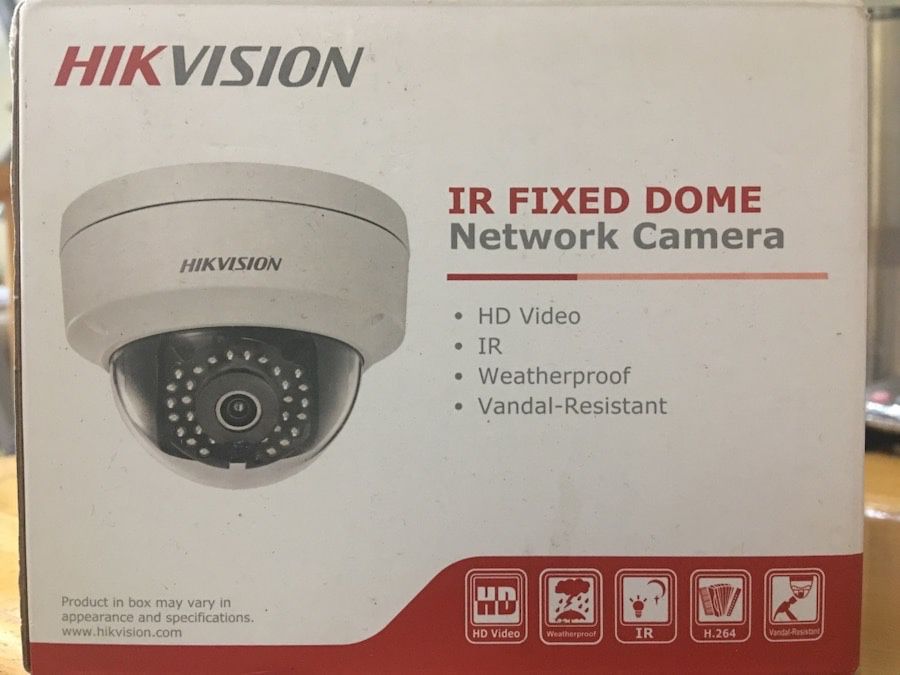 Hikvision IR Fixed Dome Network Camera $80 HD Video IR waterproof Vandal resistant. Bought it from Amazon brand new never used it. Does not work on m