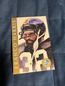 Franco Harris 1998 Hall of Fame Signature Series Postcard