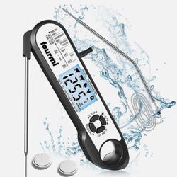 Digital Meat Thermometers Dual Probe Instant Read Thermometer w/ Alarm For BBQ