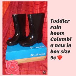 Columbia high-quality rain boots  New in Box  Kids 9t new $25  🙅 firm pick up Only🙅