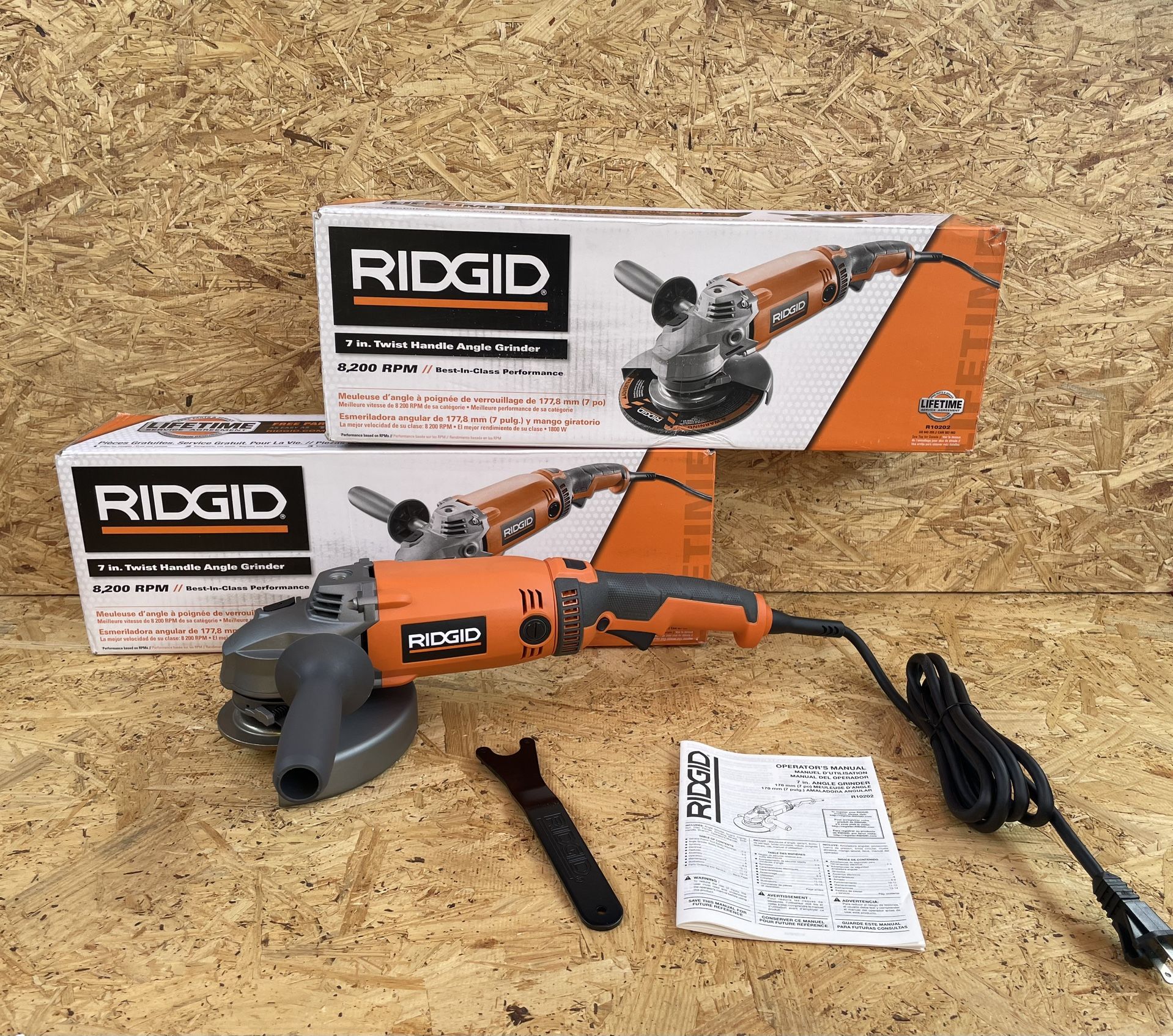 RIDGID 7” Angle Grinder 15 Amps 8,200RPM