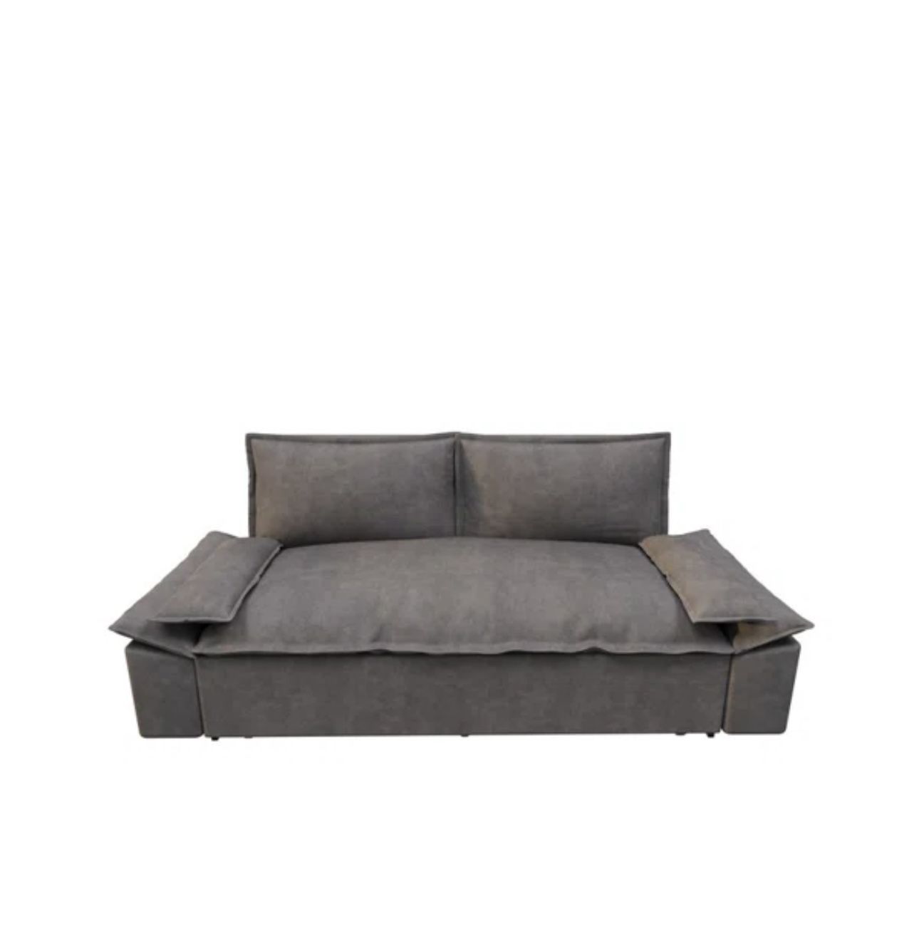 70.1" Queen Pull Out Sofa Bed, 3-in-1 Convertible Sleeper Sofa with 2 Soft Pillows, Multi-Functional Velvet Loveseat Bed