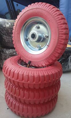New Nylon Tube Tire 8 1/2"-Type 2.50-4 4 P.R.- For Wheelbarrow/Dolly, Load Maximum 280 Lbs, 5 wheels
