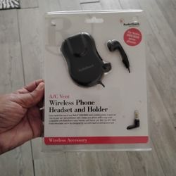 A/C Vent Wireless Phone Headset And Holder