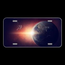 License Plare Novelty Car Front Astronaut Weightless Space Universe
