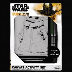 DISNEY STAR WARS | THE MANDALORIAN | CANVAS ACTIVITY SET | GROGU | BABY YODA | NEW IN BOX | FACTORY SEALED
