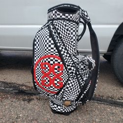 G/FORE x DISRUPTIVE LUXURY Distorted Check Tour Staff Bag

