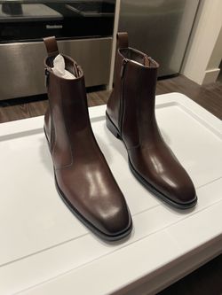 Steve Madden Haynes Brown Leather Boots - Size 12