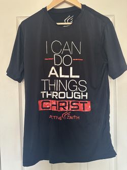 P4XIII Christian Religious Athletic Wear T-Shirt Workout Black Large Jesus