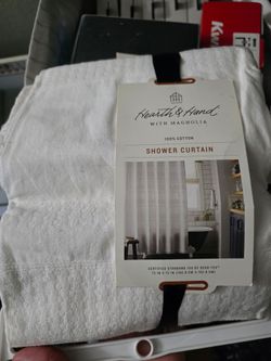 Brand New White Hearth and Hand Shower Curtain