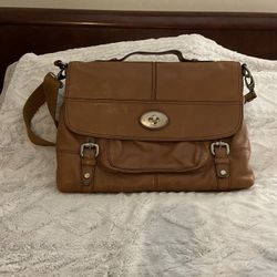 Fossil Leather Messenger Bag