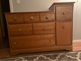 Oak dresser/changing table