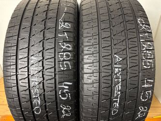 2 tires 285 45 22 Bridgestone dueler hl alenza high tread no repairs