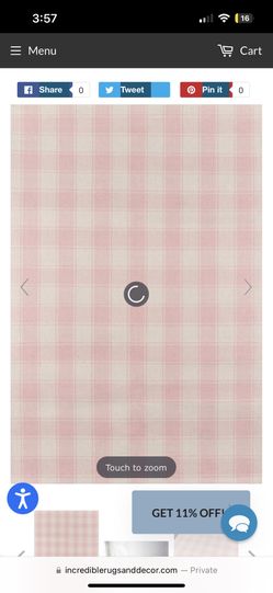 Erin Gates For Momeni Pink Check rug 