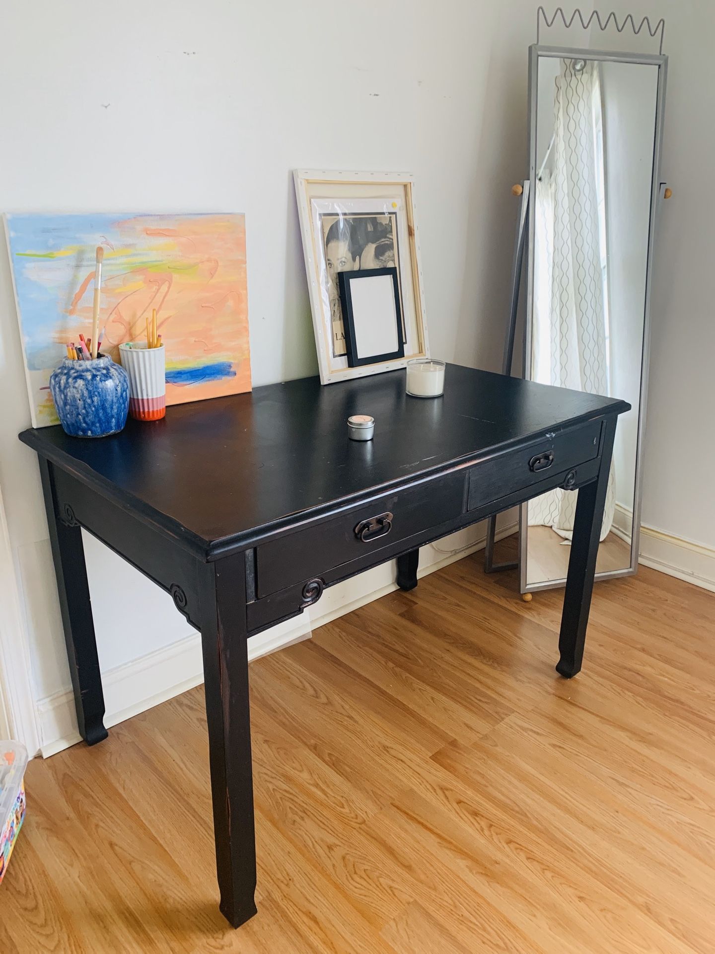 Black desk