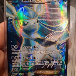 Glaceon EX Foil Pokémon Card