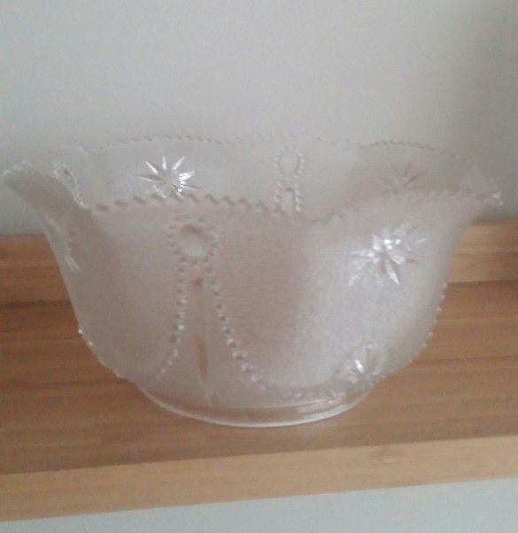 Older Unique Fluted Scalloped Edge Glass Shade