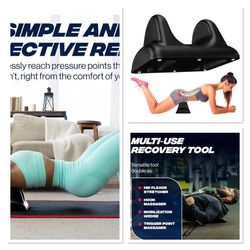 Muscle Release Tool – Made in USA, Patented Deep Tissue Massage Device for Your Back, Hip Flexor & Trigger Point Relief, Night Black 