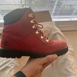 Timberland 6 Inch Field Boot Junior 'Dark Red Black'