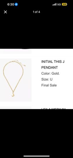 Kate spade letter j necklace