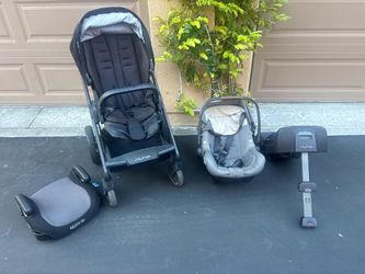 Nuna Stroller, Infant Car Seat, Base & Graco Booster Bundle $100