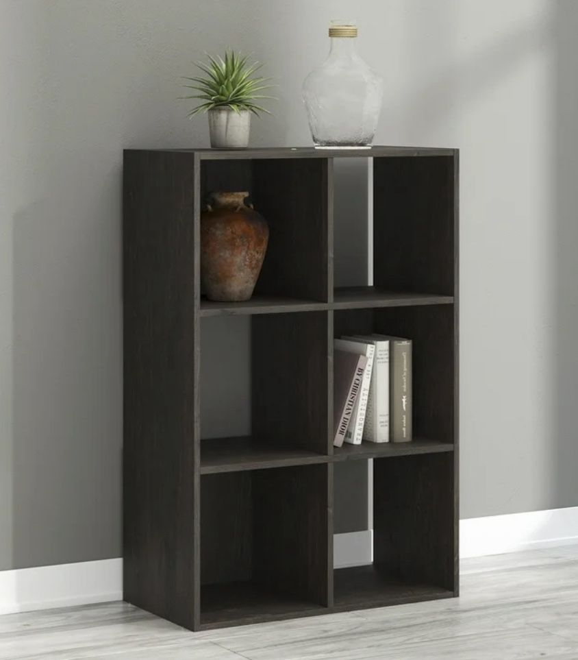 Black 6 Cube Wooden Organizer/Bookcase