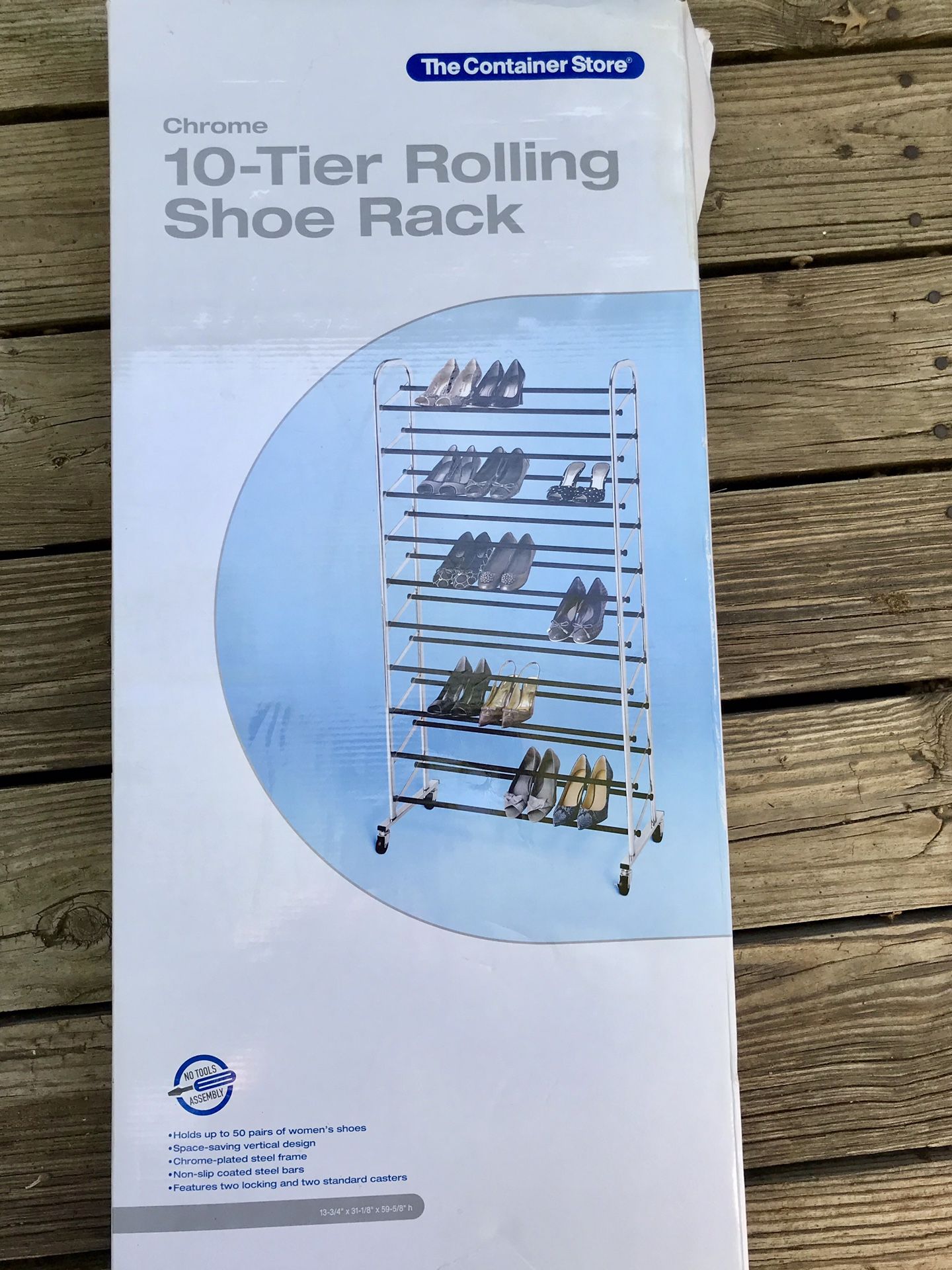 10- Tier Rolling Shoes Rack