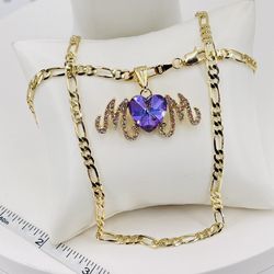 para mamà oró laminado 14k for mom GOLD PLATED 14k chain 20 inches