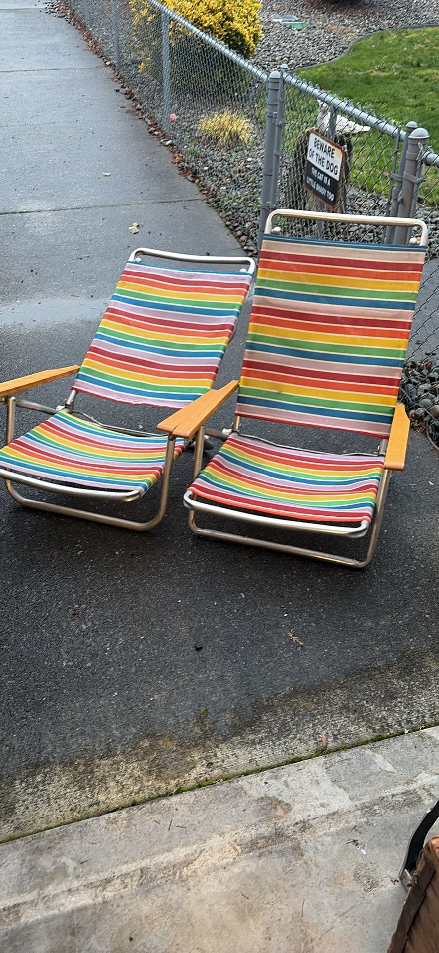 Rainbow Colored Matching Beach Chairs