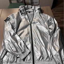 Adidas men's silver jacket size XL
