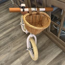 Banwood Pink Balance Bike w Basket