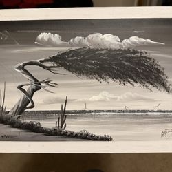 Aruban Divi Divi Tree Painting