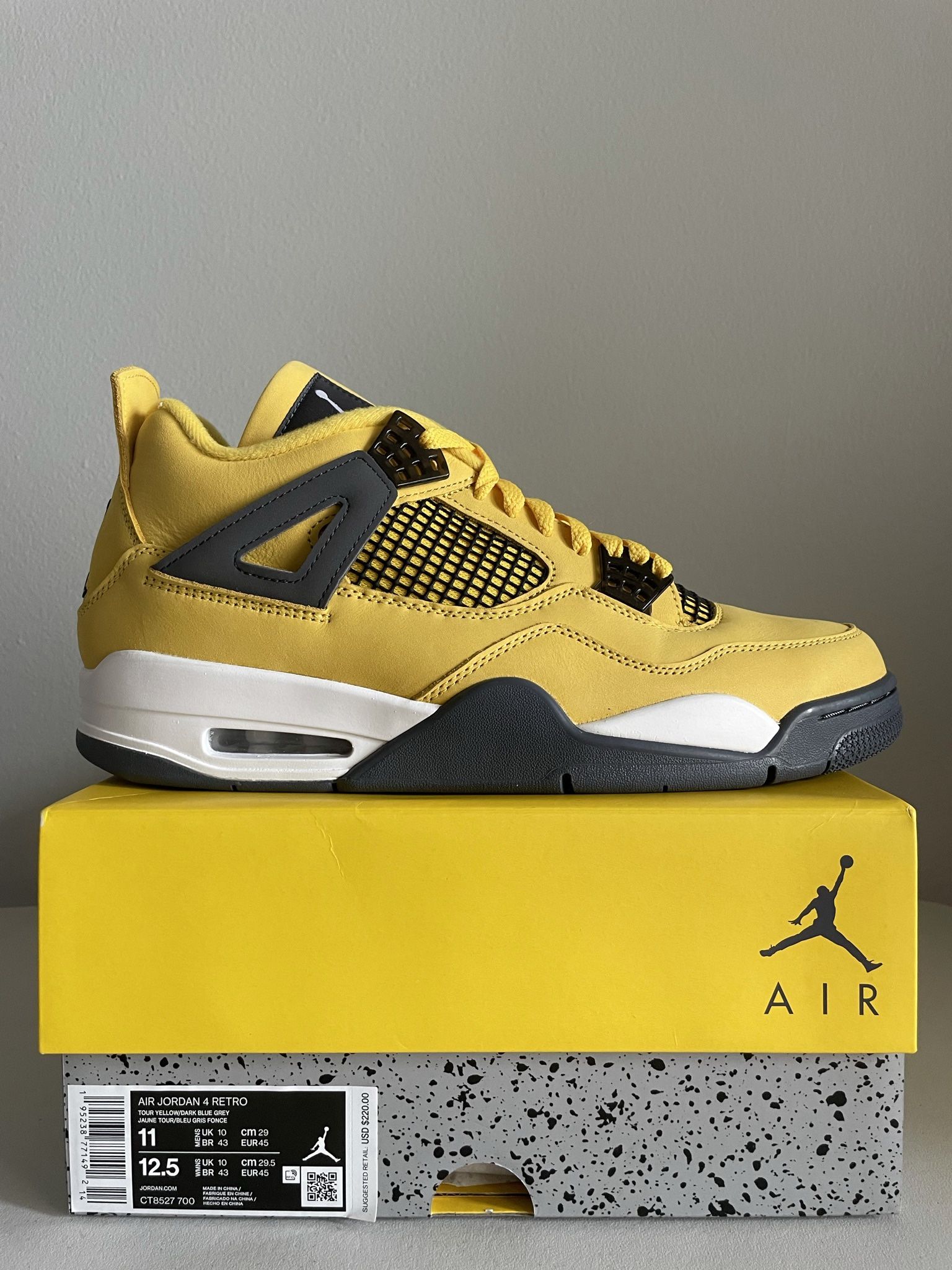 Jordan 4 Yellow Lightning  - 11, 11.5 & 12 M