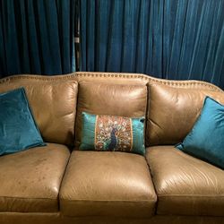 Genuine Leather Couch 