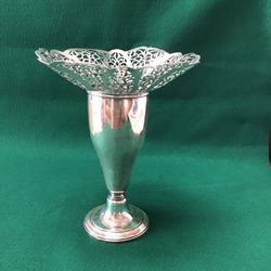 Vintage Wm Rogers 817 Silver Plate Vase Candle Holder