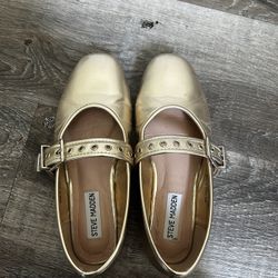 Steve Madden Gold Ballet Flat