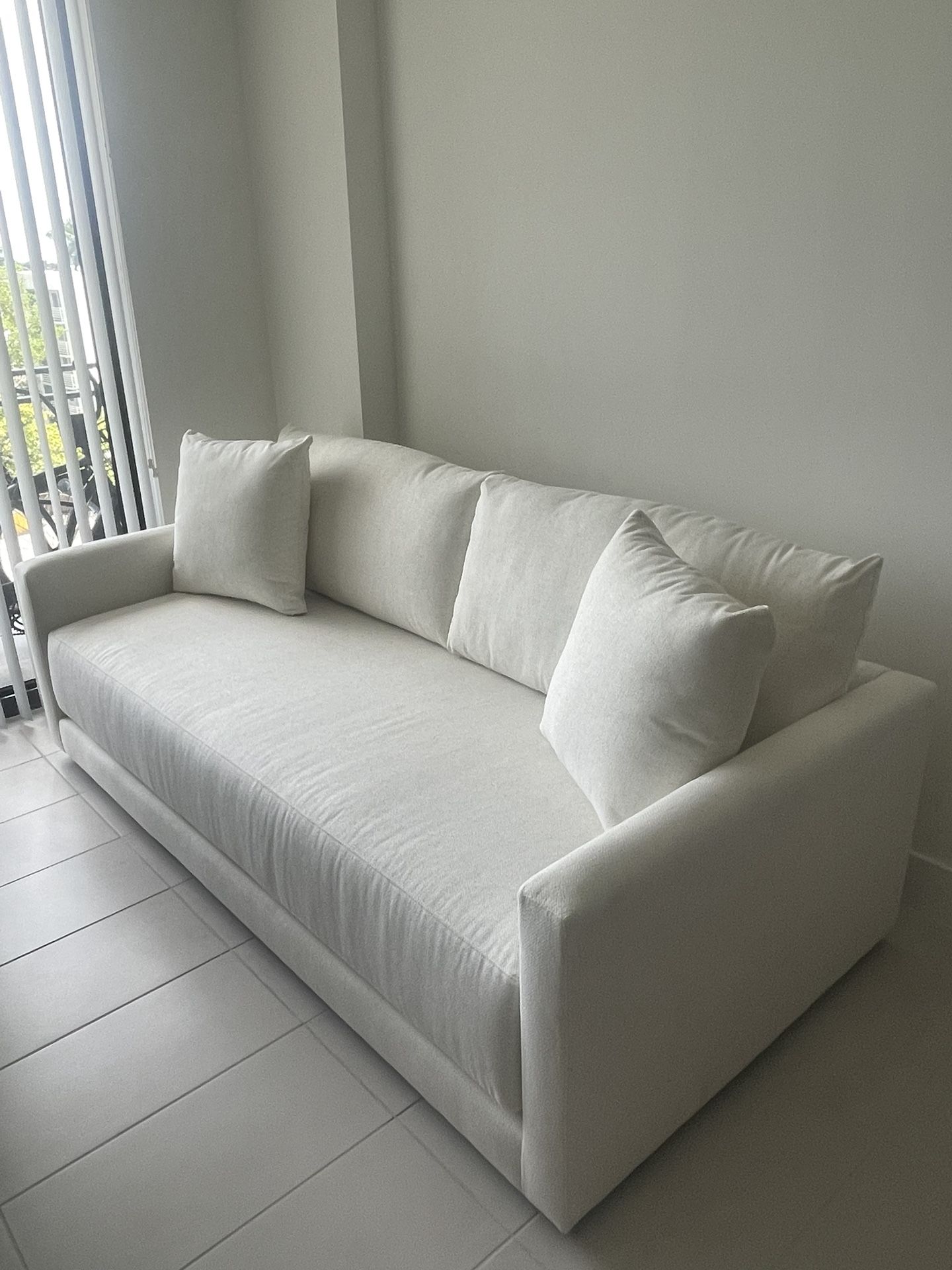 Deep Bench Apartment Sofa 77"